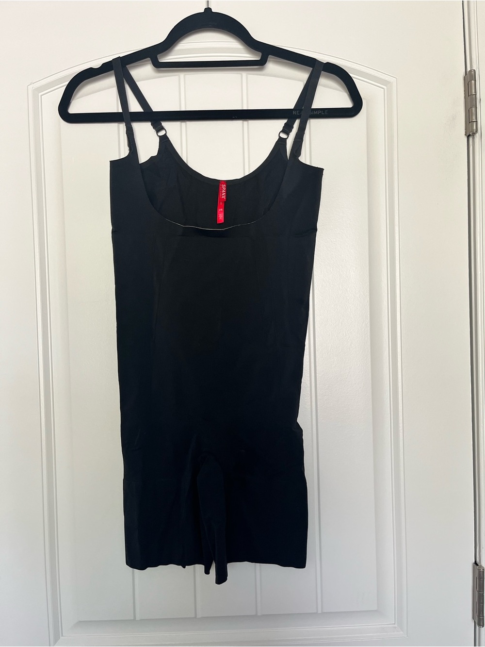 SPANX Black OnCore Sculpting Open-Bust Mid-Thigh Bodysuit Size Large